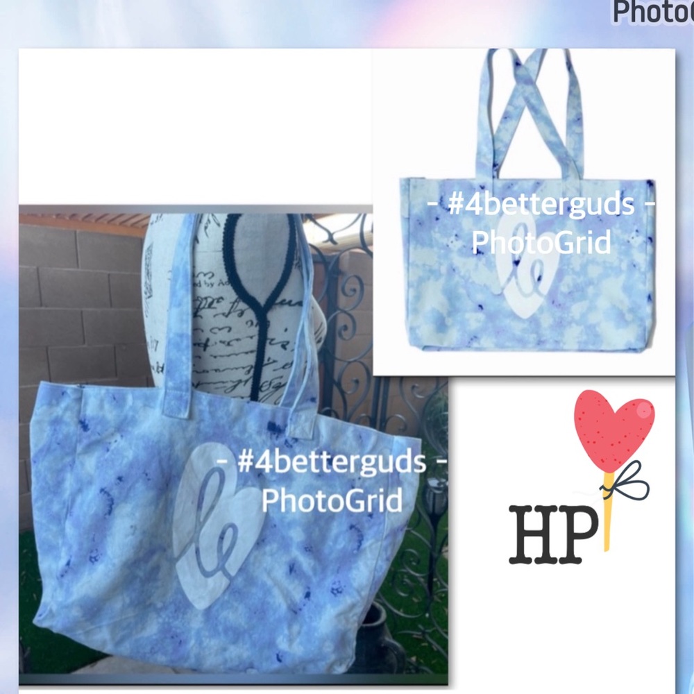New Ellie Active Canvas Watercolor Blue & Purple Limited Edition Cotton Tote